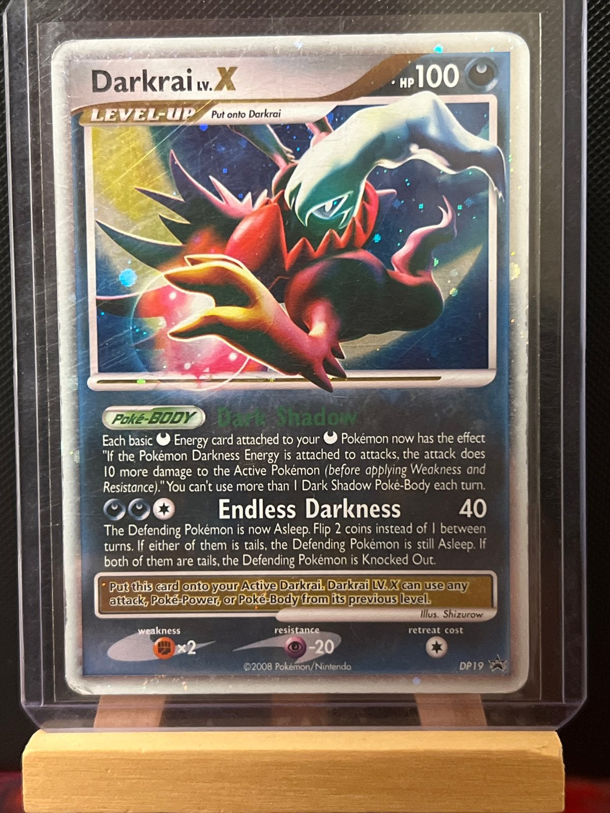 Darkrai LV.X Pokémon Kaart - DP19 Promo, Ophalen of Verzenden, Zo goed als nieuw, Losse kaart, Foil