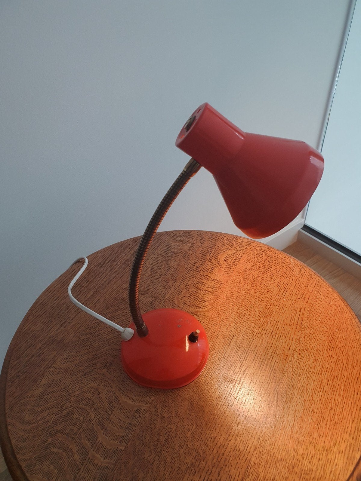 Vintage retro design bureaulampje Hala of Veneta Lumi 60/70s, Oranje, Ophalen of Verzenden, Design