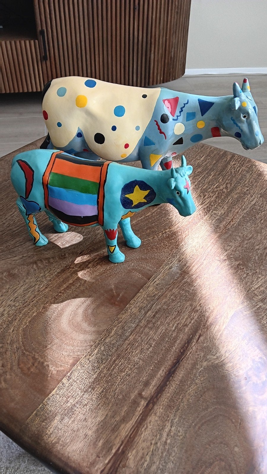 2 decoratie koeien., Verzamelen, Beelden en Beeldjes, Ophalen of Verzenden, Zo goed als nieuw, Dier