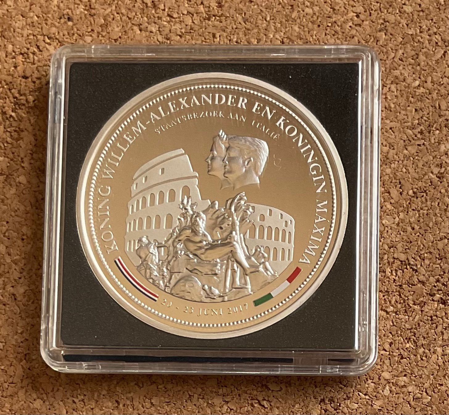 Penning - Willem Alexander - Staatsbezoek ITALIE 2017, Ophalen of Verzenden, Overige materialen, Nederland