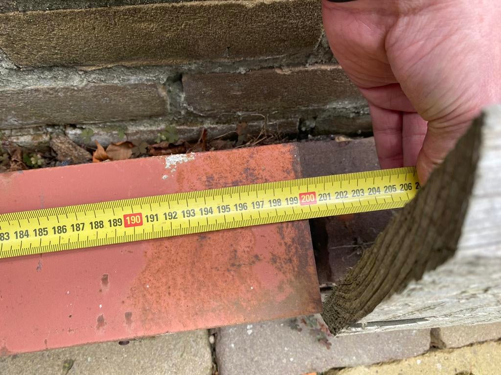 Stalen bint 199 cm lang, Doe-het-zelf en Verbouw, Ophalen, Gebruikt, IJzer
