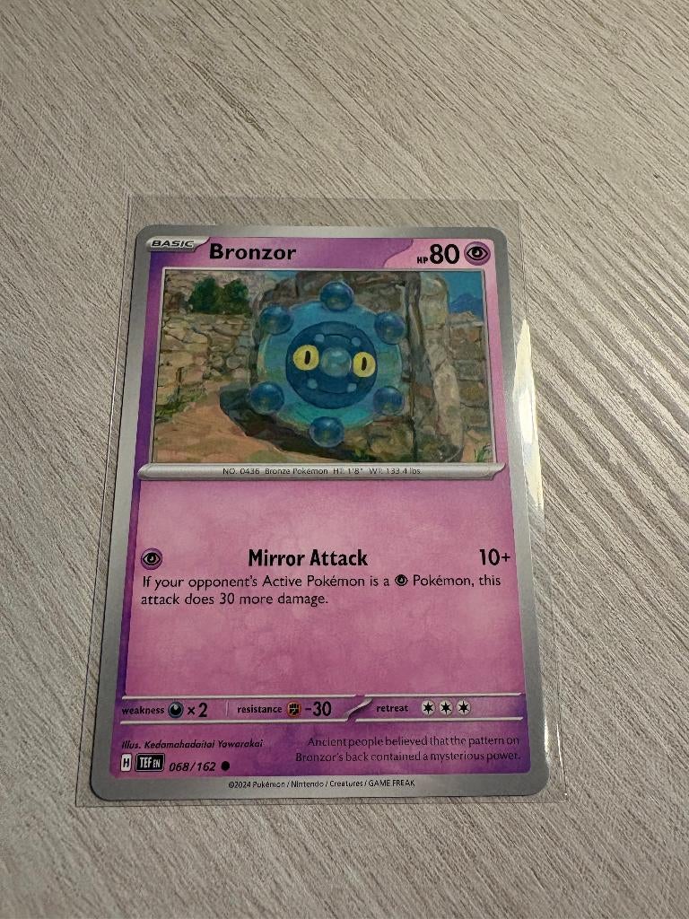 Bronzor 068/162 Temporal Forces - Pokémon Kaart, Ophalen of Verzenden, Nieuw, Losse kaart