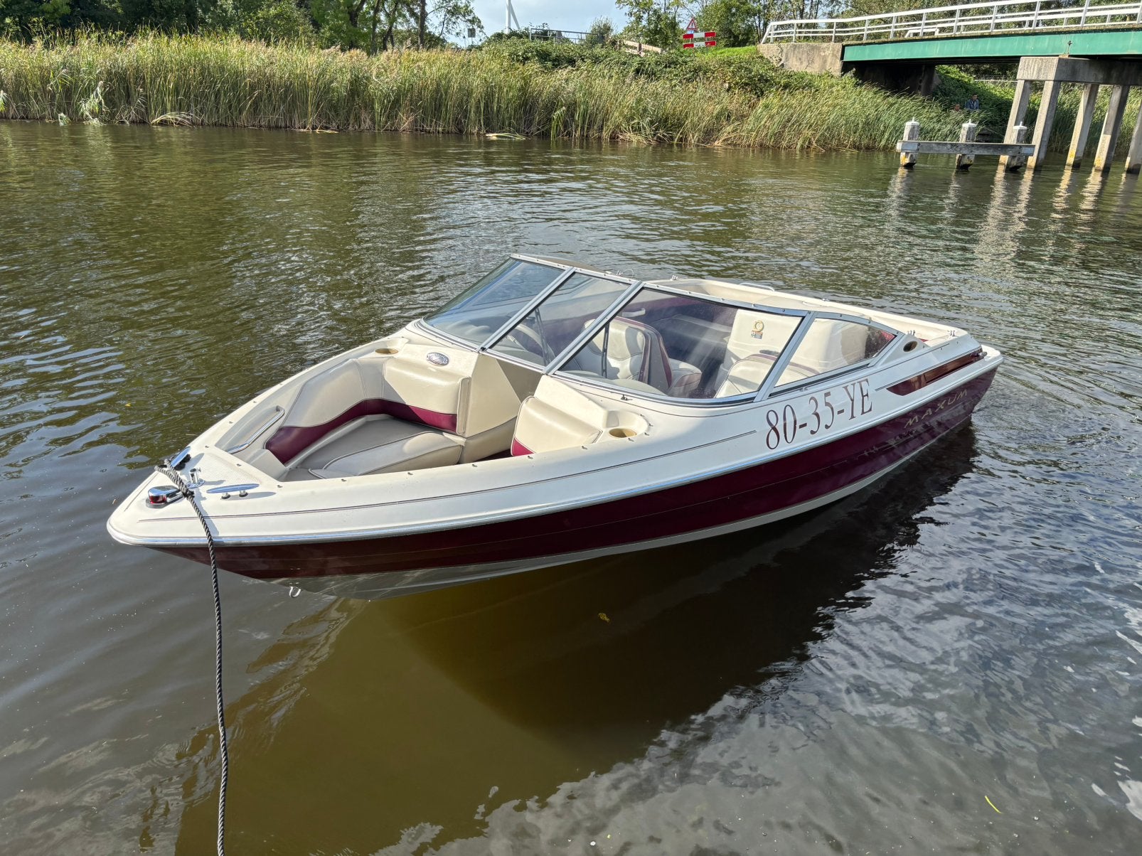 Maxum SR 1700 speedboot met 3.0 Mercruiser en trailer, Ophalen, Overige merken, Gebruikt, Binnenboordmotor