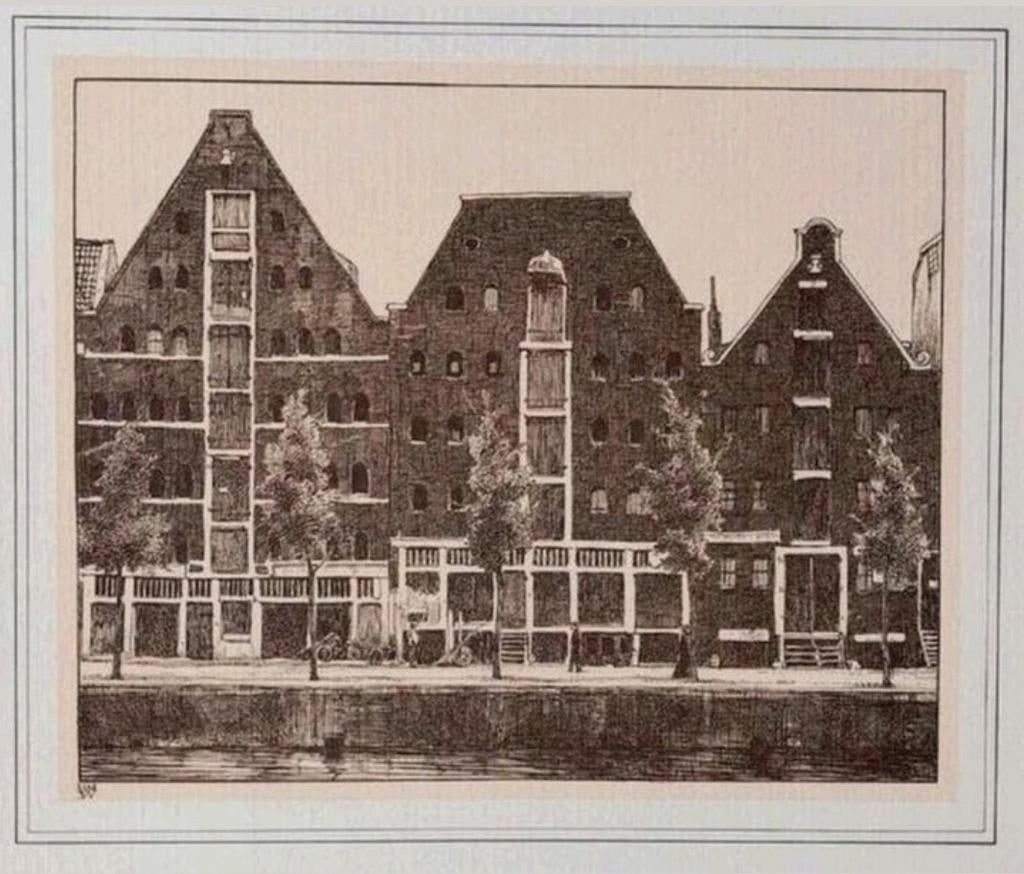 De Oude Schans ... Amsterdam ..., Antiek en Kunst, Kunst | Tekeningen en Foto's, Ophalen of Verzenden