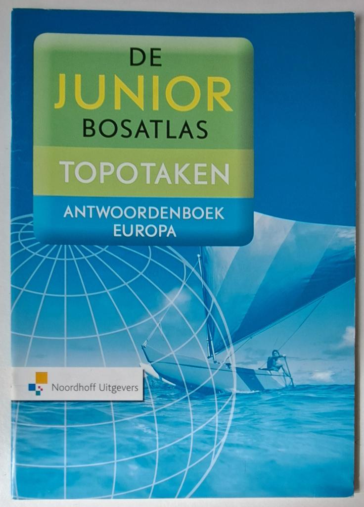 9789001120047 De Junior Bosatlas Topotaken Antw. Europa, Boeken, Verzenden, Zo goed als nieuw, Overige niveaus, Aardrijkskunde
