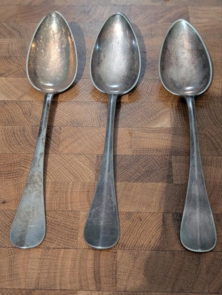 Set van 3 antieke Christoffel lepels, Ophalen of Verzenden