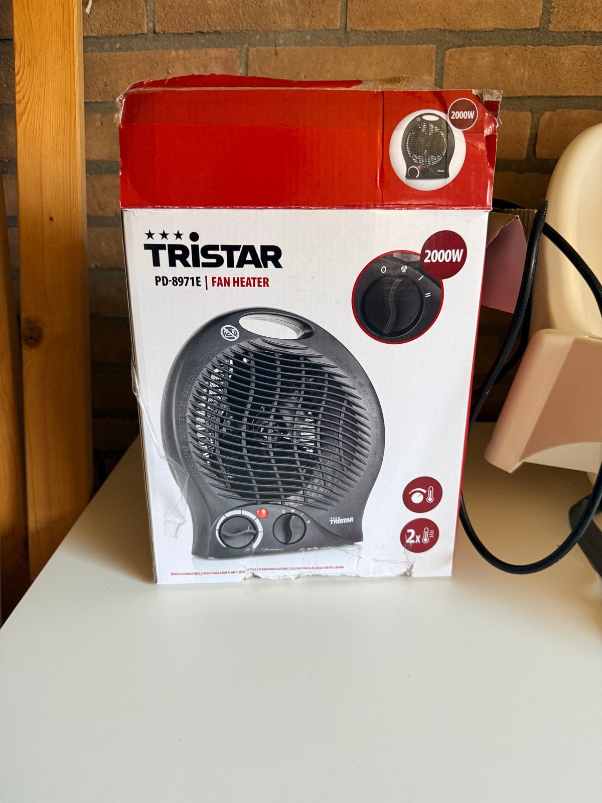 Tristar PD-8971E Ventilator kachel 2000W, Ophalen of Verzenden, Zo goed als nieuw, 800 watt of meer, Kachel