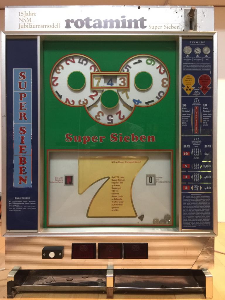 Vintage Rotamint Super Sieben Gokkast - Ideaal voor Mancave, Verzamelen, Overige munten, Ophalen, Gebruikt