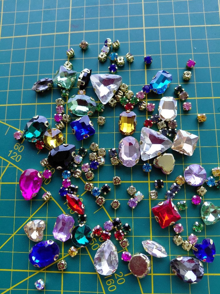 Mooi setje strass knopen 130 stuks zie foto's, Verzenden, Nieuw, Knoop of Knopen