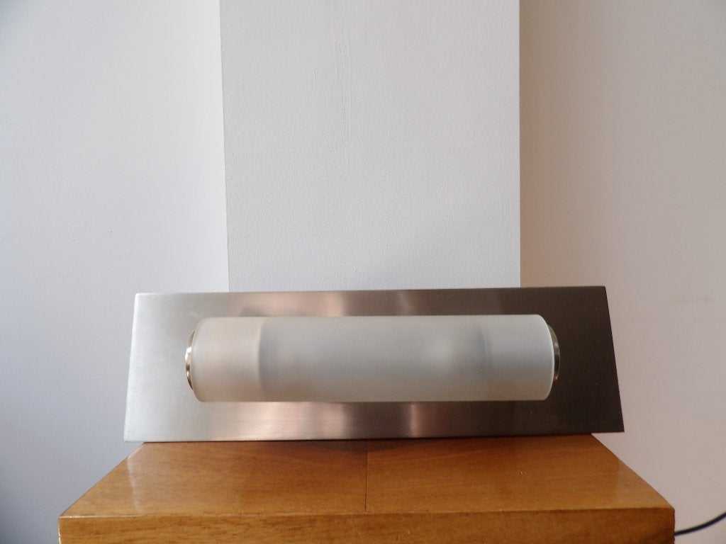 2 gave Design Plafondlampen, jaren '90, RVS/Glas, Halogeen, Gebruikt, Modern, Overige fittingen, Ophalen of Verzenden