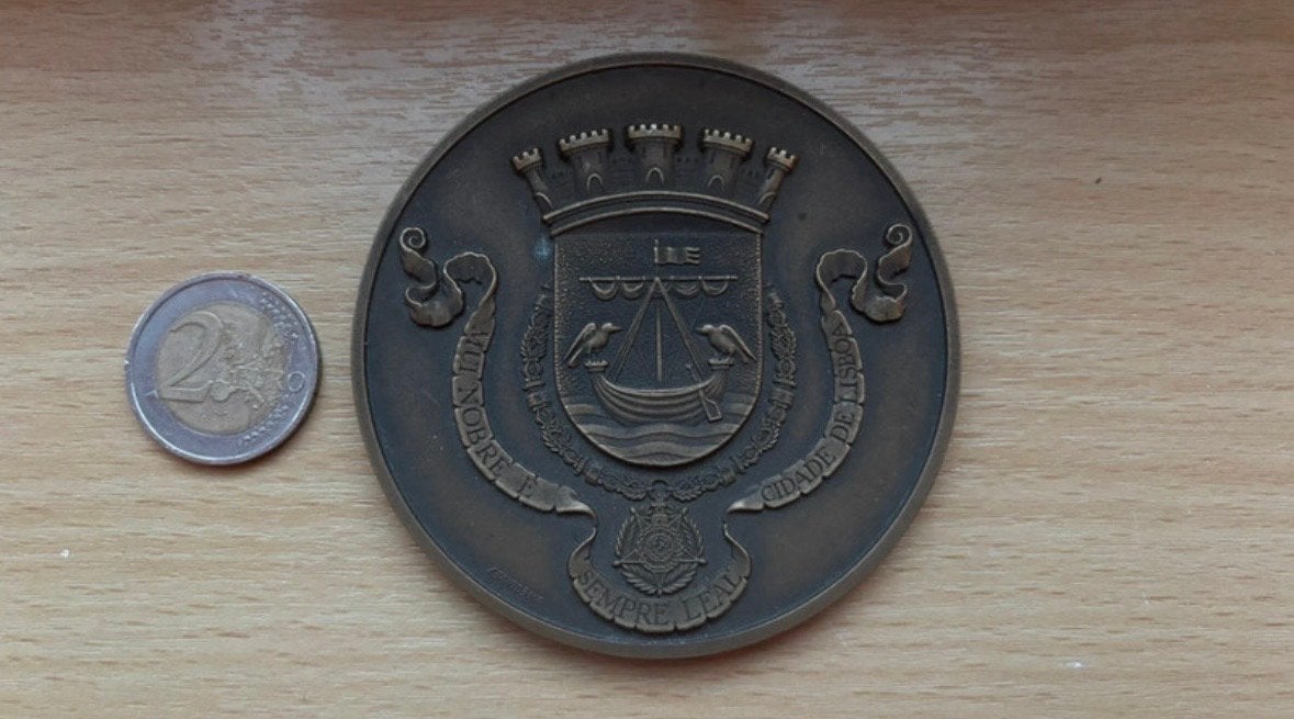 Historische medaille Lissabon - Portugal, Verzenden, Brons, Buitenland