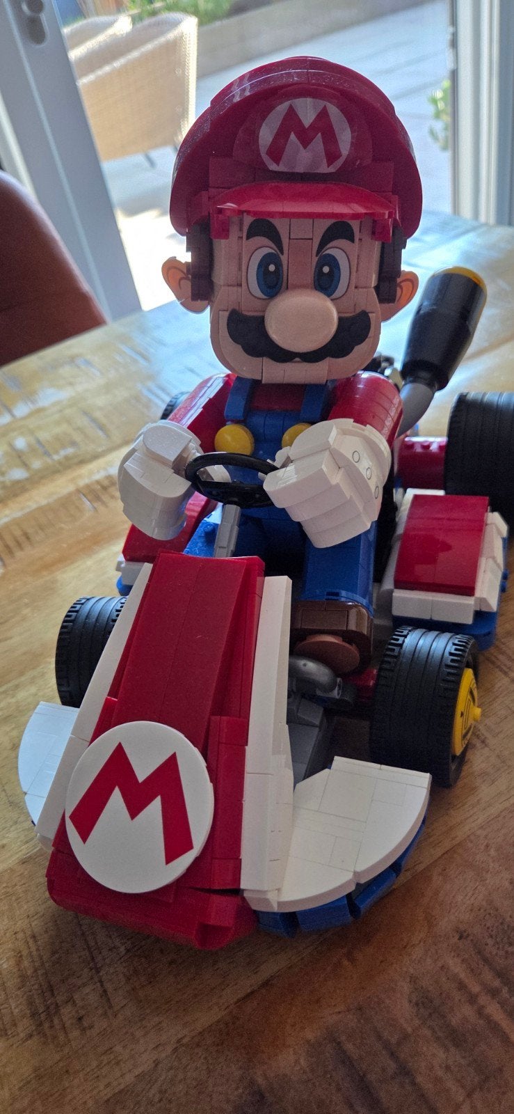 Imitatie Lego Super Mario Kart - Mario in raceauto, Lego, Inclusief instructies, Ophalen of Verzenden, Zo goed als nieuw
