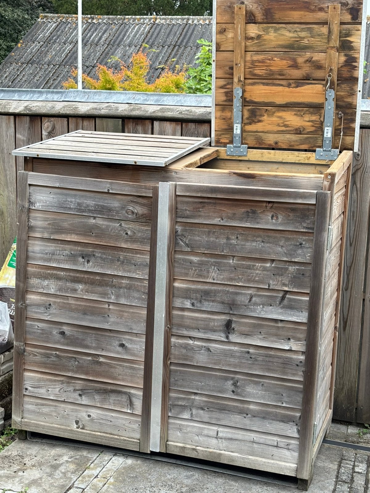 Ombouw kliko, container ombouw hout, Ophalen, Zo goed als nieuw, Hout, Containerberging