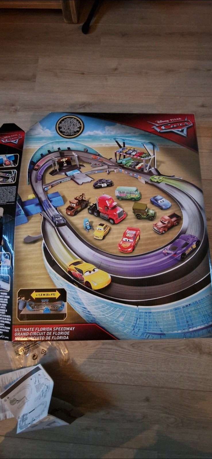 Disney Pixar Cars Ultimate Florida Speedway Racebaan, Racebaan, Zo goed als nieuw, Overige aandrijving, Ophalen