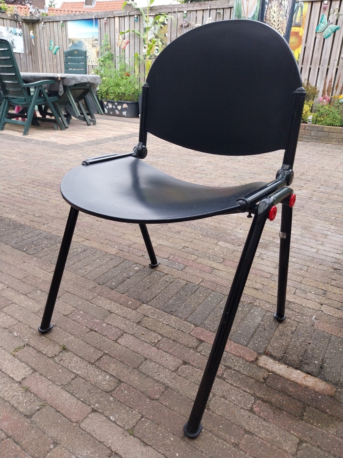 Zwarte bureaustoel stoel met verende rugleuning, Ophalen, Zo goed als nieuw, Zwart