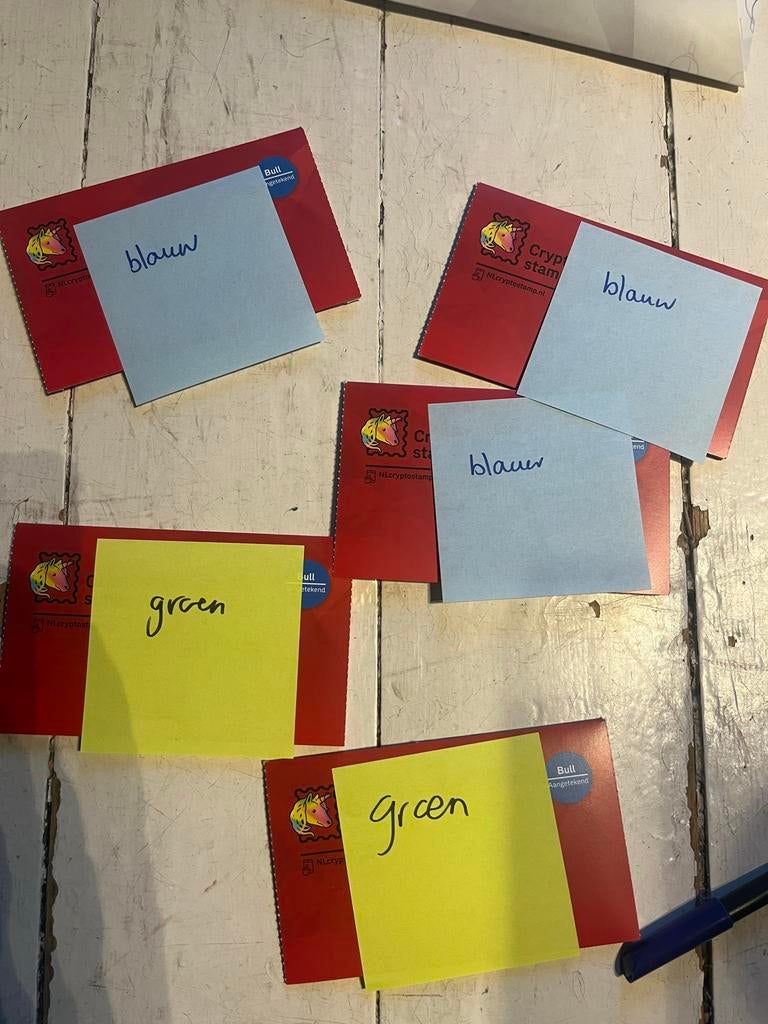 PostNL Crypto stamp 2022 12x zwart, 3x blauw, 2x groen, Ophalen, Na 1940, Postfris
