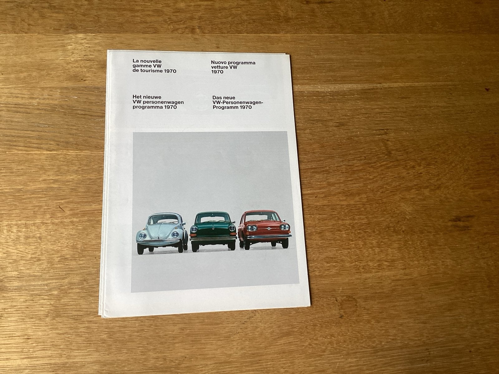 VW Personenwagen Programma 1970 Brochure, Ophalen of Verzenden, Zo goed als nieuw, Volkswagen
