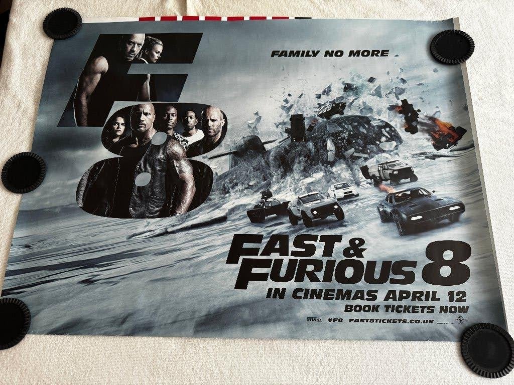 Nieuwe Film Poster Fast & Furious 8, Rechthoekig Liggend, Nieuw, Ophalen of Verzenden, A1 t/m A3