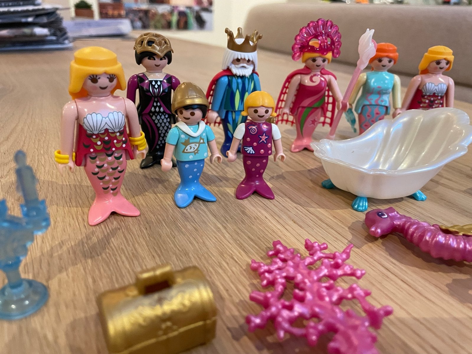 Playmobil Zeemeerminnen set met accessoires, Gebruikt, Complete set, Fantasy, Ophalen of Verzenden