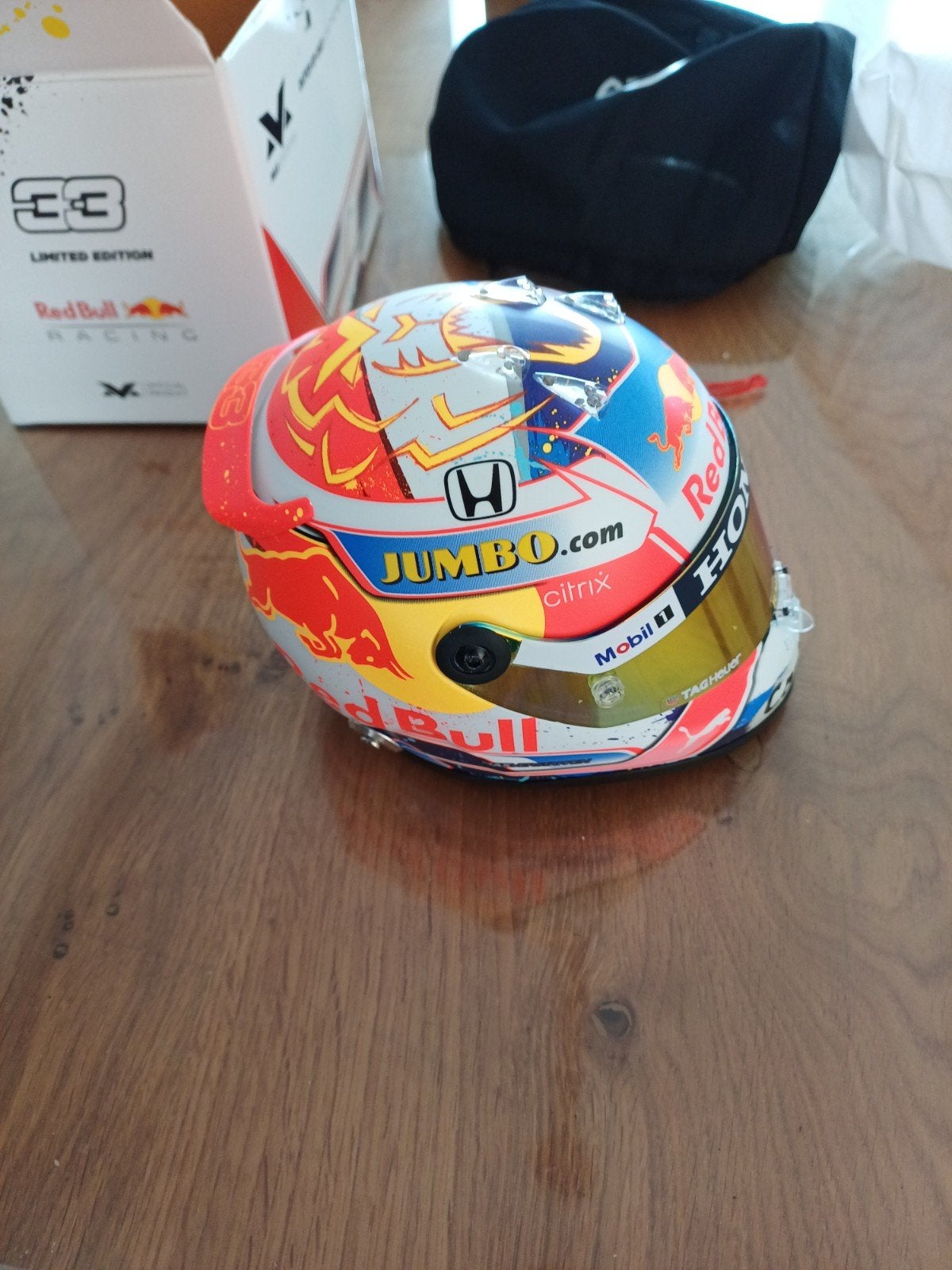 Schaalmodel Helm Max Verstappen 1:2 Dutch GP 2021, Overige merken, Ophalen of Verzenden, Zo goed als nieuw, Groter dan 1:32
