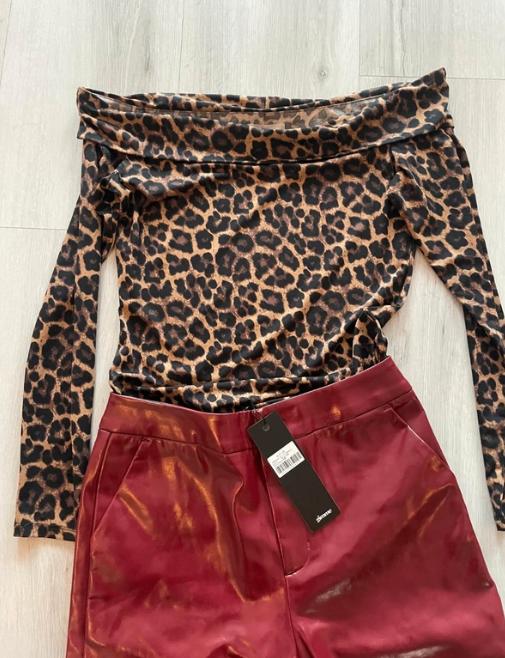 H&M off shoulder top, H&M, Bruin, Nieuw, Ophalen of Verzenden