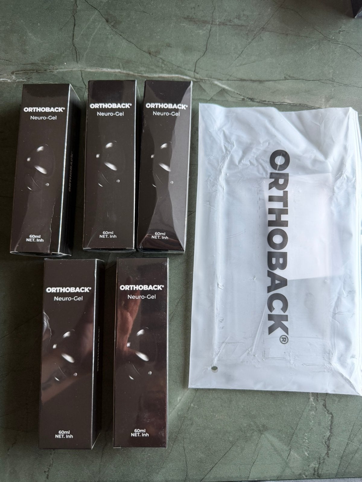 5 ongeopende tubes ORTHOBACK Neuro-Gel, Sieraden, Tassen en Uiterlijk, Ophalen, Nieuw, Overige typen