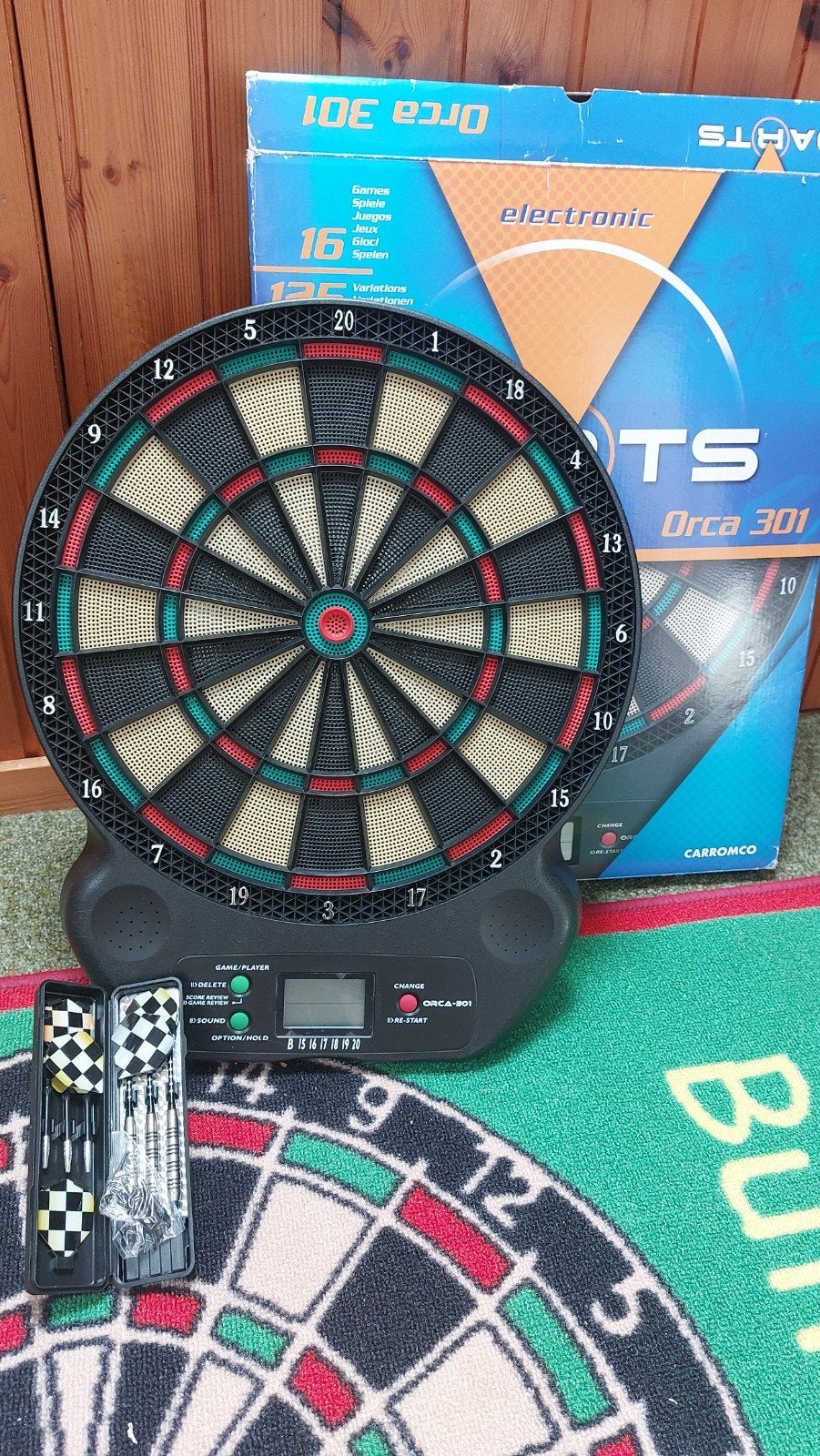 Dartbord plus mat, Sport en Fitness, Darts, Ophalen, Dartbord