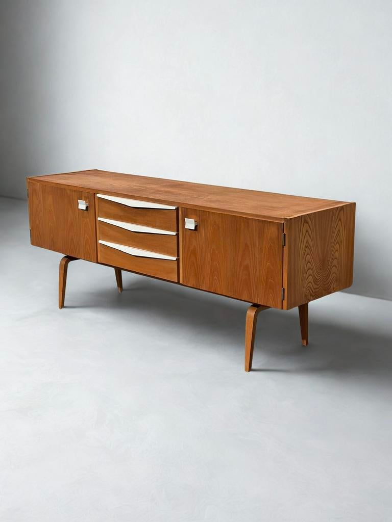 Vintage Minimalistisch Design dressoir Hellerau, Ophalen of Verzenden, Zo goed als nieuw, 25 tot 50 cm, Kunststof