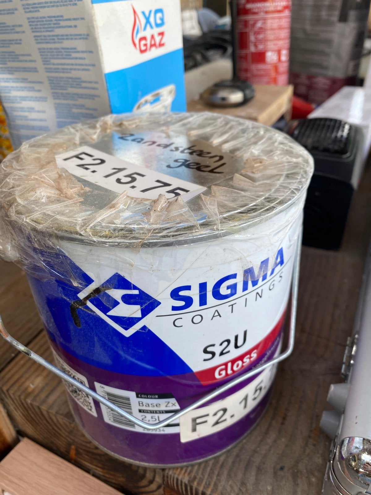 Sigma s2u zandsteengeel 2,5 liter, Ophalen of Verzenden, Zo goed als nieuw, Wit