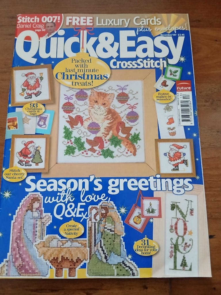 Borduurblad Quick&Easy. December 147. KERST, Hobby en Vrije tijd, Ophalen of Verzenden, Zo goed als nieuw, Handborduren, Patroon