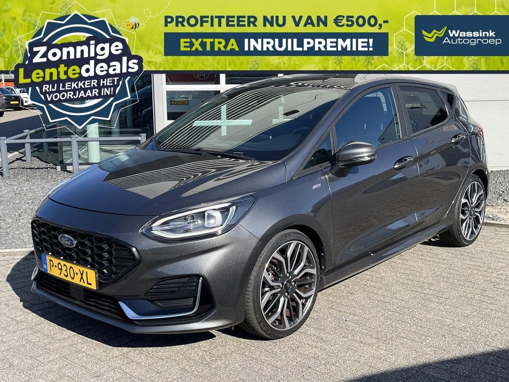 Ford Fiesta 1.0 Ecoboost 125pk ST-Line Vignale Hybrid Automa, Zilver of Grijs, 999 cc, 57 €/maand, Hatchback