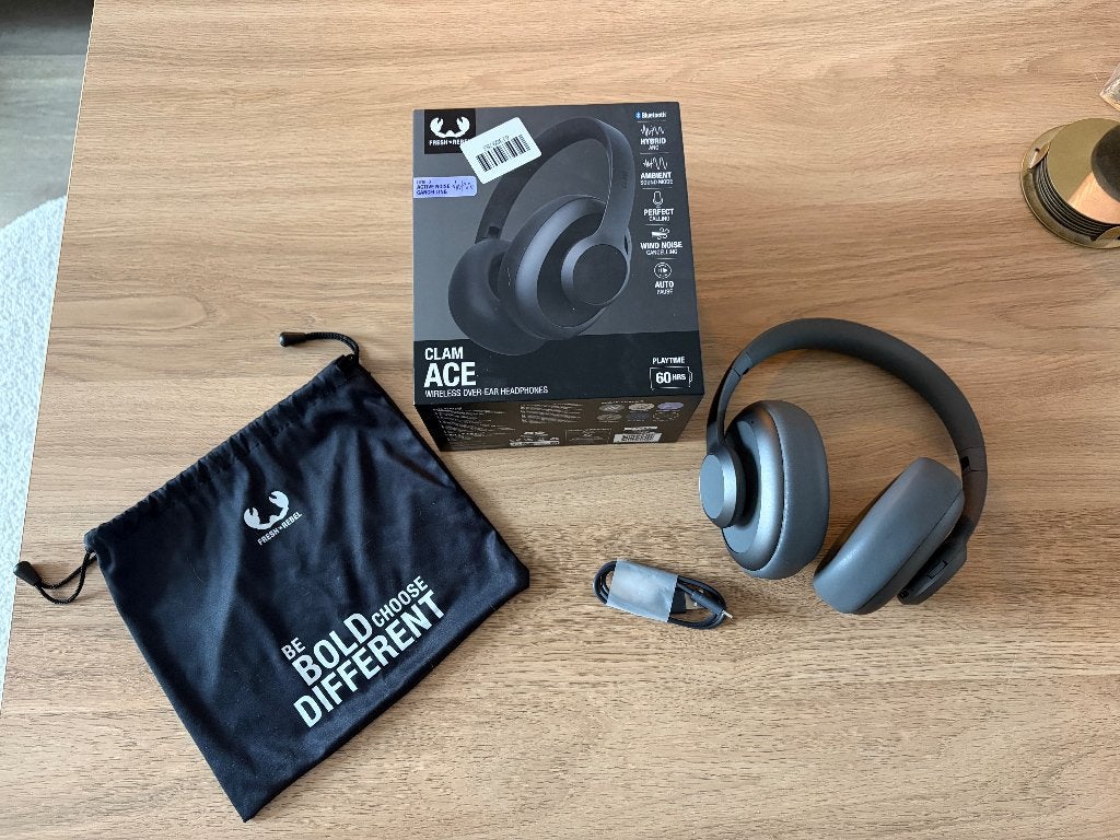 FRESH 'n REBEL CLAM ACE headphone in storm grey, Audio, Tv en Foto, Fresh 'n Rebel, Ophalen of Verzenden, Zo goed als nieuw, Over-ear