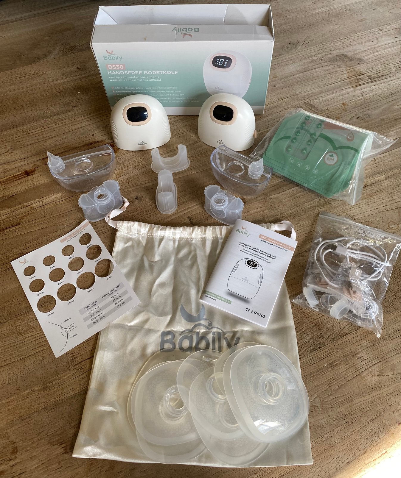 Babily BS30 handsfree borstkolf 2 stuks, Nieuw!, Kinderen en Baby's, Babyvoeding en Toebehoren, Ophalen of Verzenden, Nieuw, Borstkolf