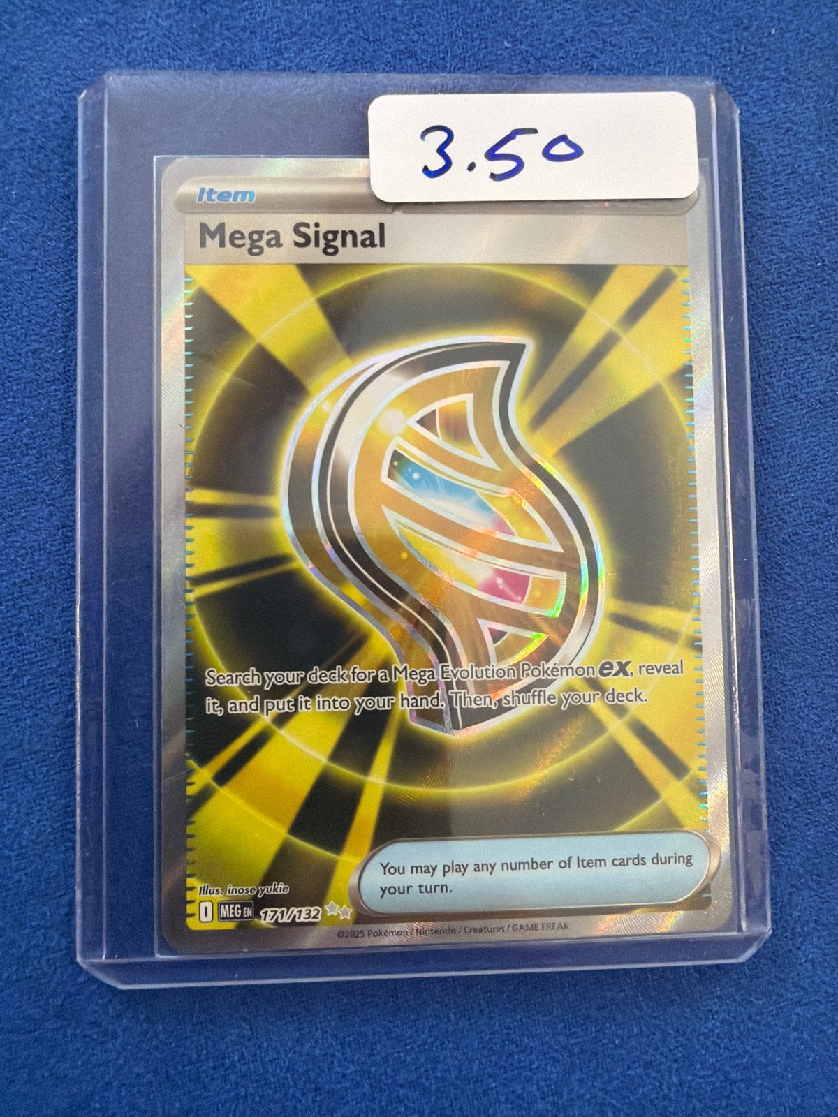 Pokémon TCG Mega Signal Item Kaart 171/132, Ophalen of Verzenden, Zo goed als nieuw, Losse kaart