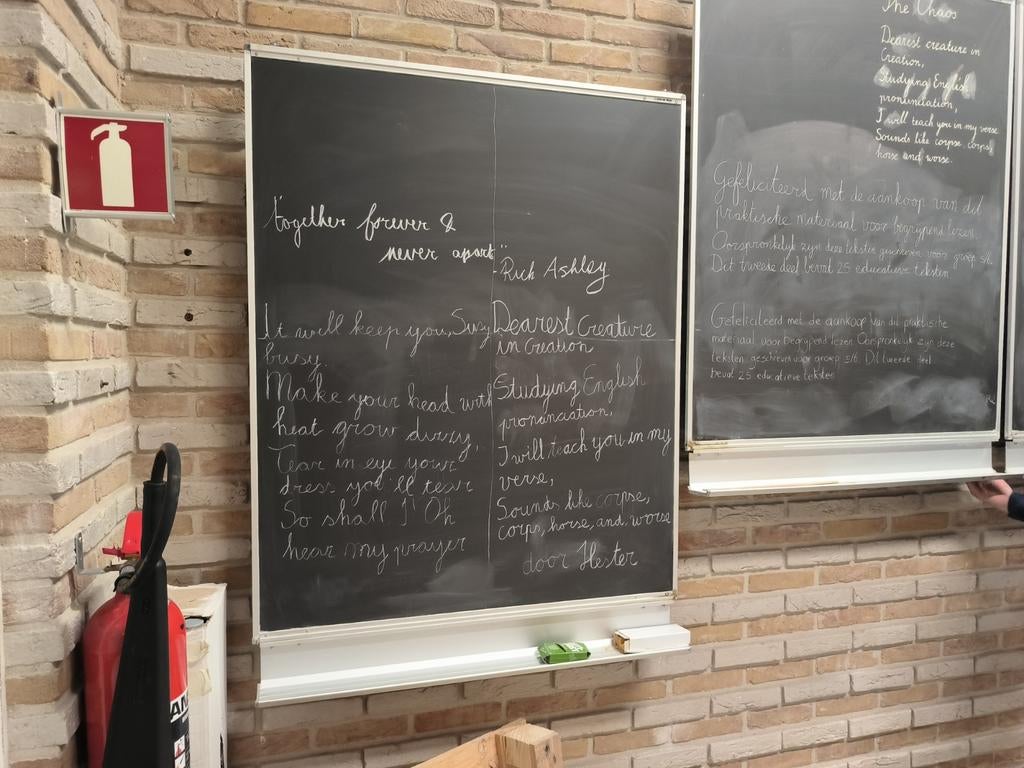 Schoolborden, Ophalen, Krijtbord