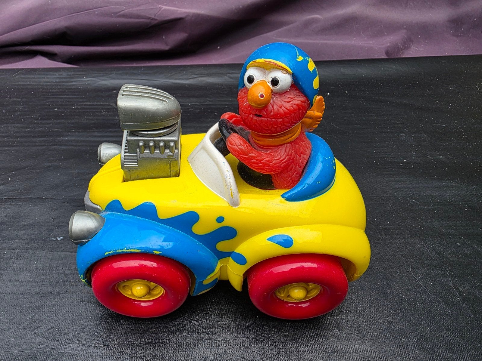 Elmo in raceauto - Vintage Tyco Preschool Toys 1998, Ophalen of Verzenden, Gebruikt