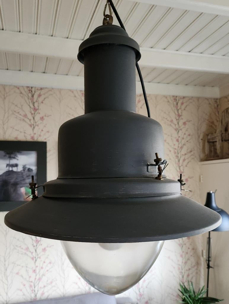 Scheepslamp, Huis en Inrichting, Lampen | Hanglampen, Ophalen, Gebruikt, Metaal, Minder dan 50 cm