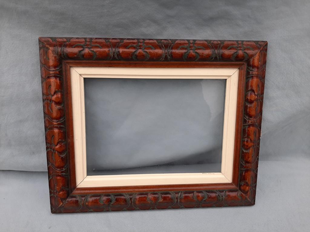 Oud houten lijstje met glas, Ophalen of Verzenden, Hout