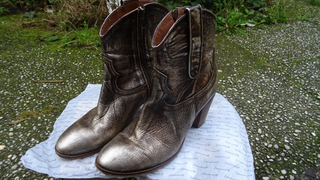 laarsjes koper goud, Kleding | Dames, Schoenen, Zo goed als nieuw, Lage of Enkellaarzen, Overige kleuren, Ophalen of Verzenden