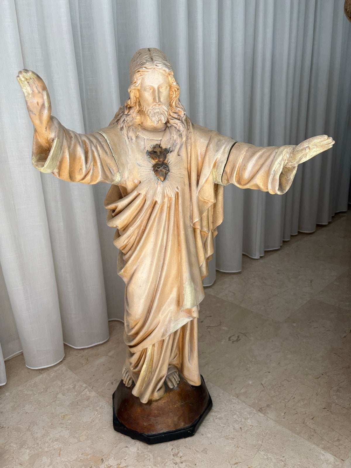 Antiek Heilig Beeld Jezus Religieuze Decoratie, Ophalen of Verzenden