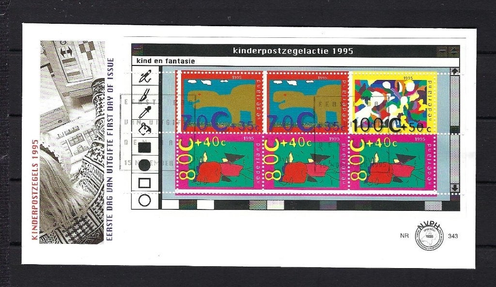 FDC NVPH E343a onbeschreven, Ophalen of Verzenden, Onbeschreven, Nederland