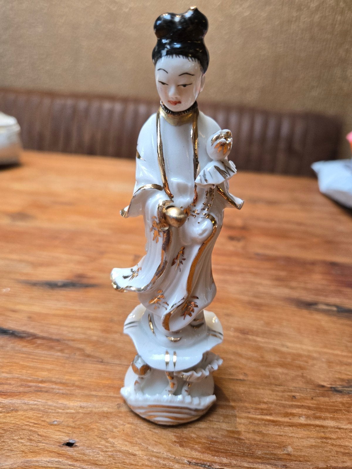 Mooi vintage porseleinen beeldje  Chinese Godin Guanyin, Ophalen of Verzenden, Gebruikt