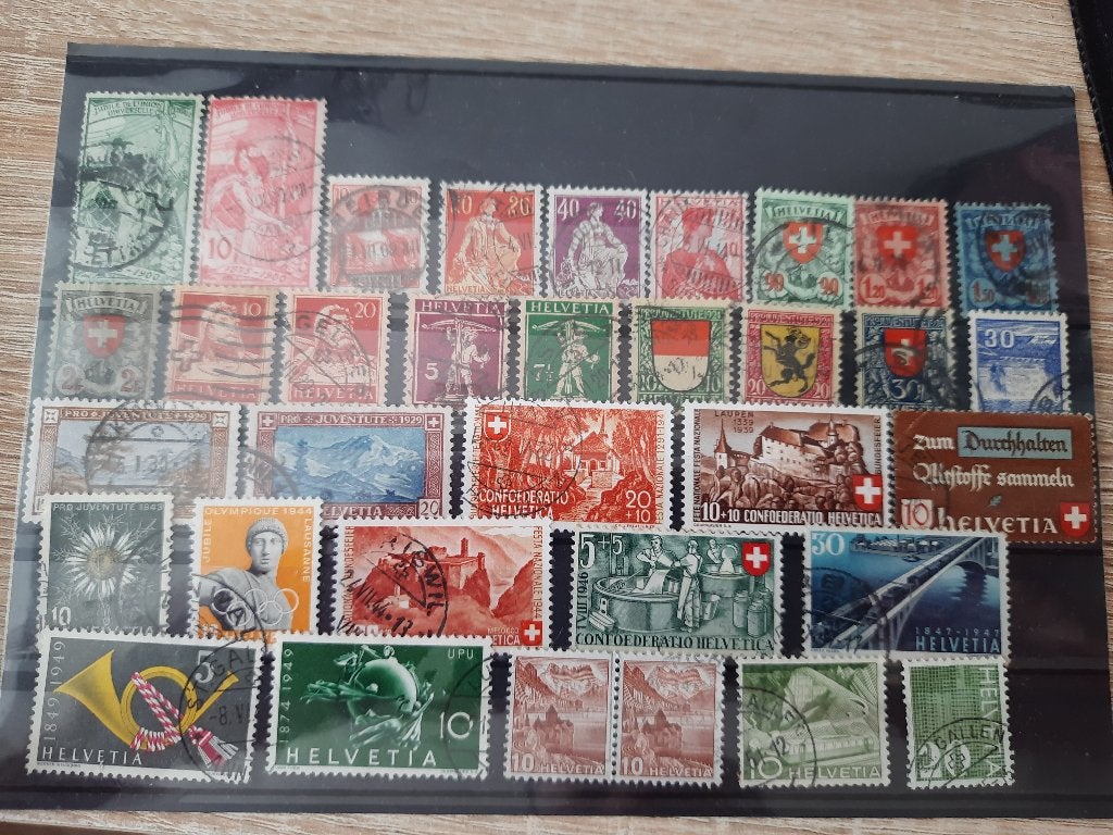 Zwitserland ( 3 fotos), Verzenden, Gestempeld