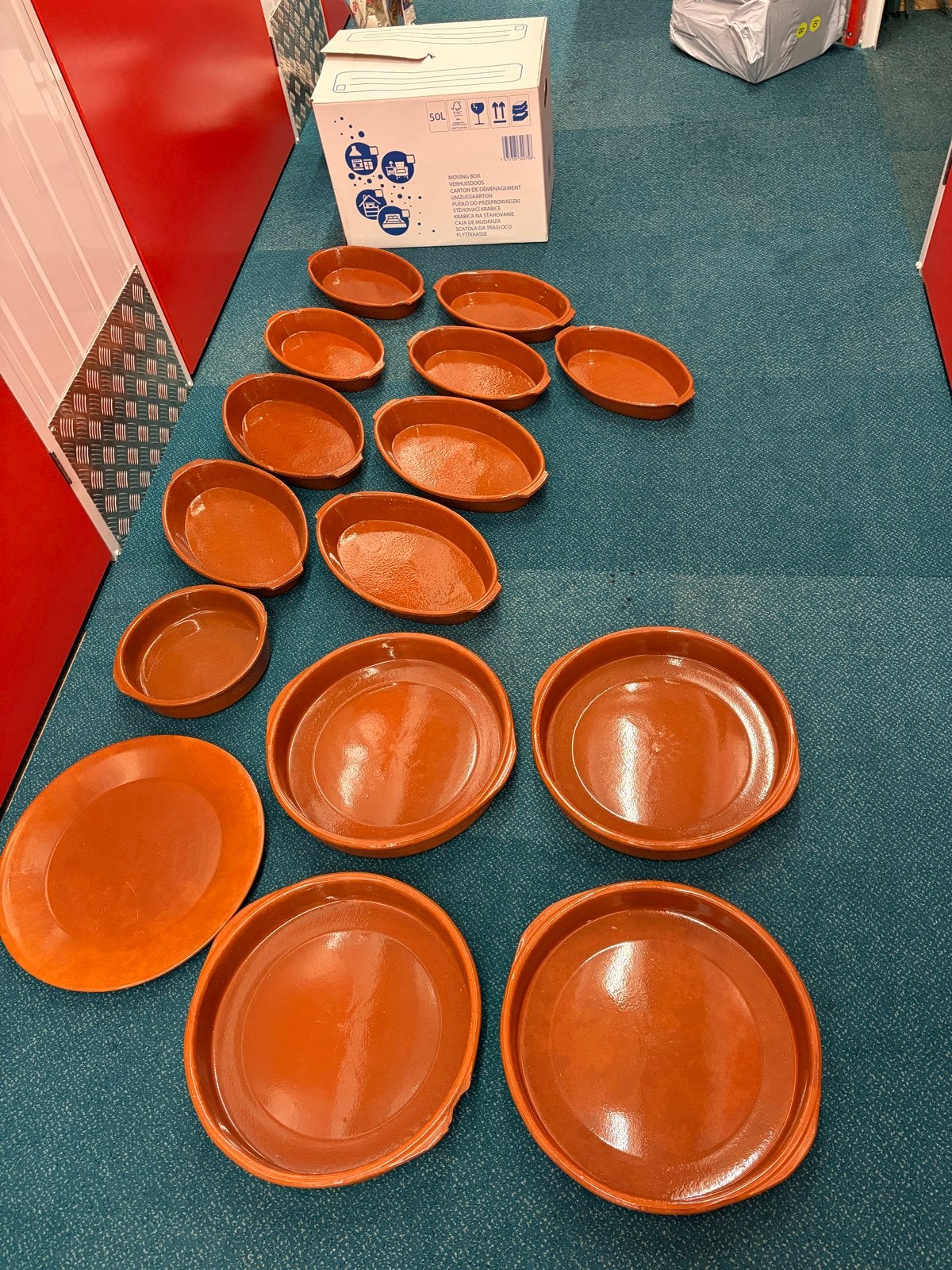 Aardewerken schalen voor catering, Ophalen of Verzenden, Gebruikt, Aardewerk, Schaal of Schalen