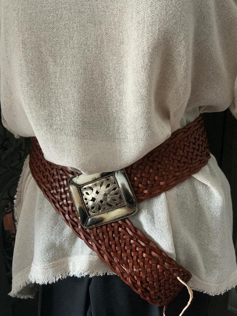 RIEM..LEER..MARRAKESH..HANDGEMAAKT..WARM BRUIN..NIEUW!, Kleding | Dames, Verzenden, Echt leder, Nieuw, Tailleriem