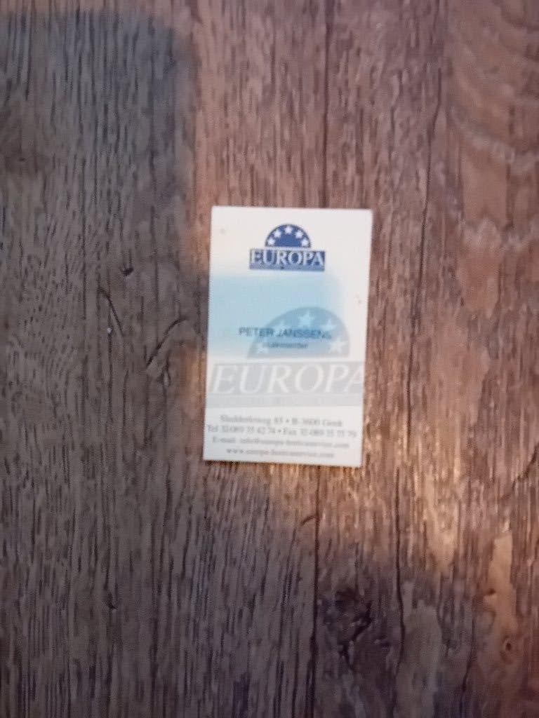 Visitekaartje - Europa horecaservicde - Genk (B), Ophalen of Verzenden, 2000 tot heden, Visitekaartje