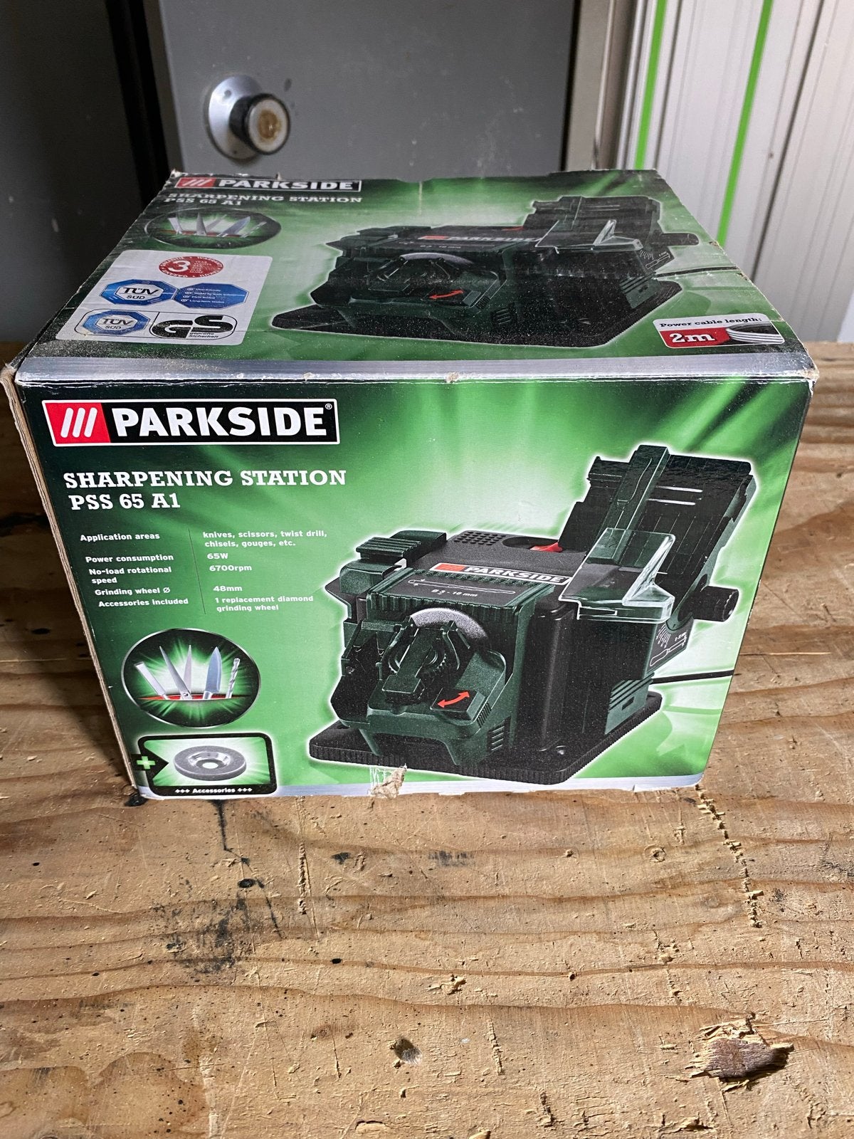 Parkside Slijpstation PSS 65 A1 - Nieuw in doos, Ophalen, Nieuw, Minder dan 700 watt, Werkbankslijpmachine