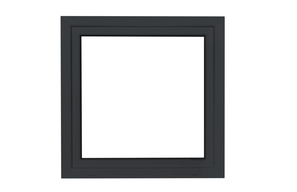Kunststof Kozijn Draaikiep  B100 H100cm Mat Zwart