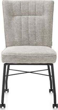 6 Nieuwe stoelen, met pocket en Wielen, stof Creme, Olvi H&H, Ophalen, Wit, Nieuw, Stof