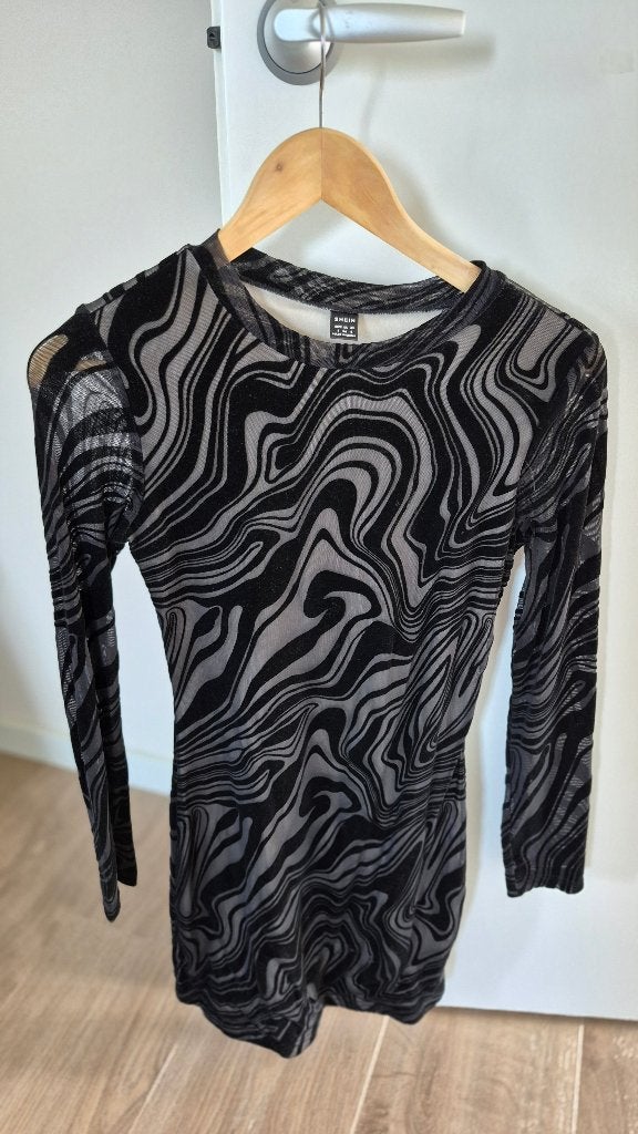 Shein jurk maat S, 36, Zwart, Nieuw, Ophalen of Verzenden, Maat 36 (S)